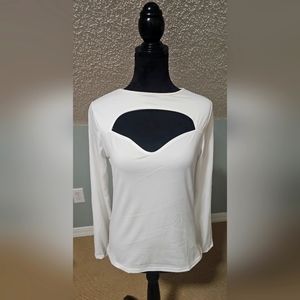 White cut out top
